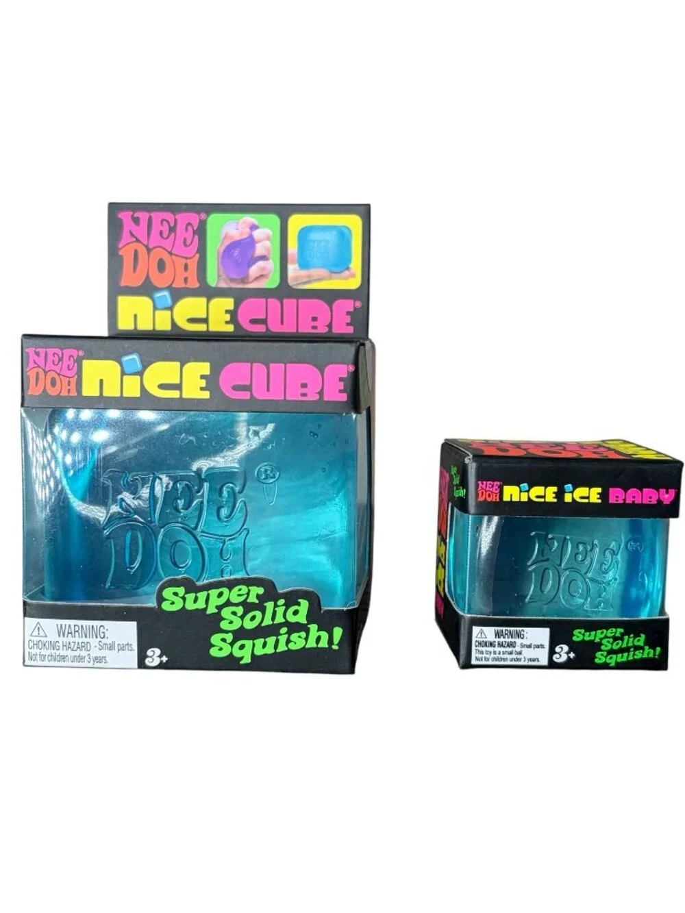 Viral NeeDoh Nice Cube and Nice Ice Baby Bundle BLUE NEW